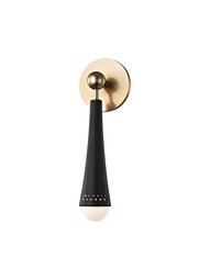 Tupelo 1-Light Sconce in Aged Brass.